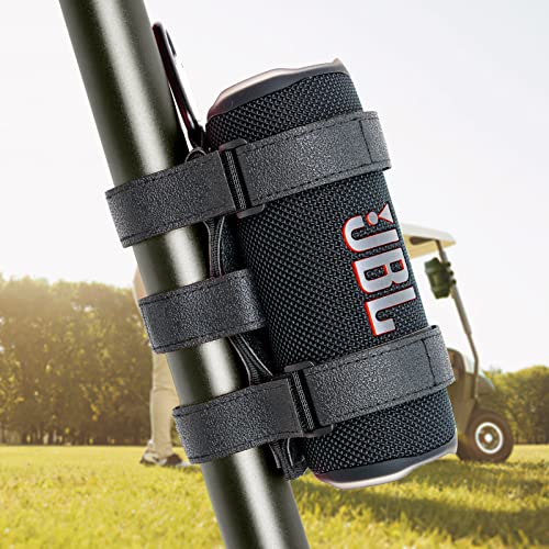 Portable Speaker Mount for Wireless Bluetooth Speakers with 7.5''-12.5'' Circumference, Waterproof Adjustable Strap Accessory Holder Fits UTV Golf Cart Bike or Boat Railing/Cross bar/Frame - size: Small