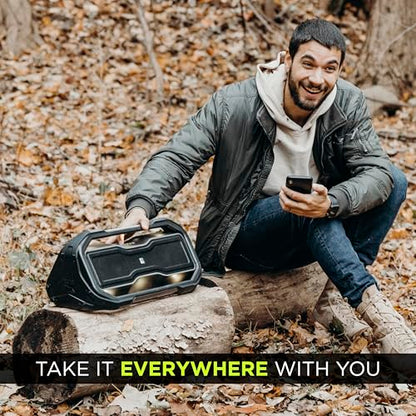 Altec Lansing - Portable Bluetooth Speaker, Waterproof IP67 - color: Steel Grey