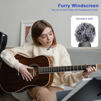 8-Pack Lavalier Mic Windscreen Set for 8mm Microphones | Plush and sponge covers, reduce wind and breath noise, for podcasting, streaming, interviewing, recording
