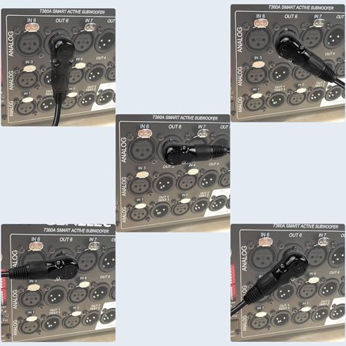 QIANRENON Adjustable 90 XLR Solder Adapter Microphone Socket - 3Pin Female Right Angle Audio Connector, 5 Position Multi-Angle Adjustment for Speaker Cabinet Mixer Amplifier - style: Female