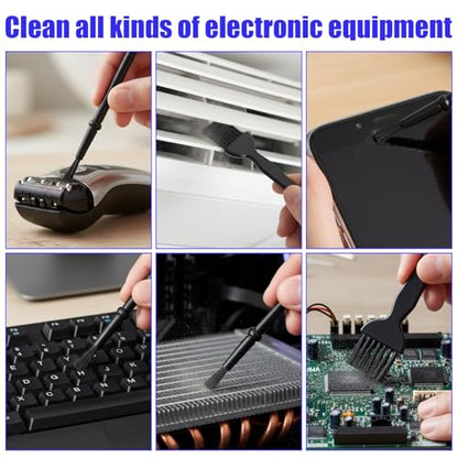 8 Pcs Mini Keyboard Cleaning Brushes Kit, Anti Static Electronic Dust Cleaning Brushes with PP Handle and Nylon Bristles, Keyboards Cleanings Brush for Computer Keyboard and Small Spaces