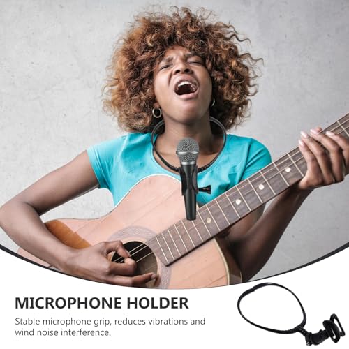 Sewroro Adjustable Microphone Neck Holder, Hands-free Neck Hanging Mic Rack - Portable Mic Stand For Singing, Hosting, Outdoor Live Streaming Size1