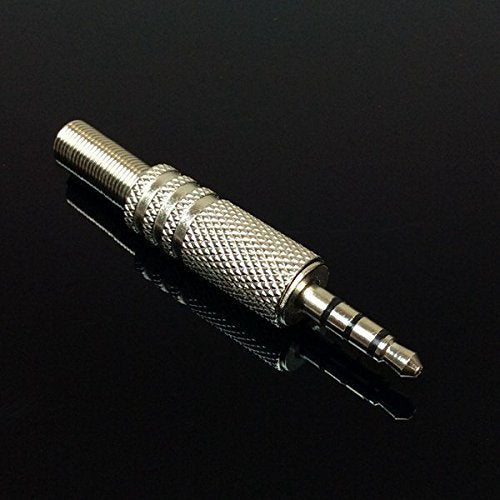 CESS 3.5mm TRRS 4-Pole Male Solder Plug, 5 Pack