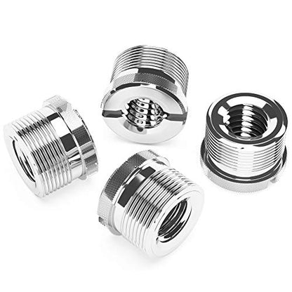 4 Piece 5/8-Inch Male to 3/8-Inch Female Knurled Mic Screw Adapter for Mic Micphone Stand