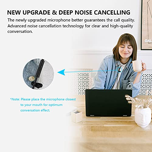 USB Headset with Microphone for PC,8.2FT Long Cord Computer Headphones Mic