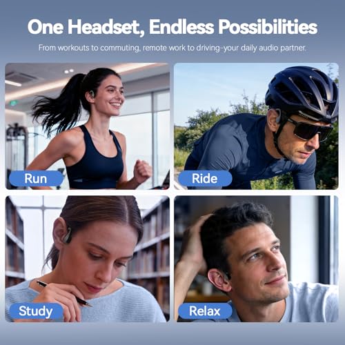 MONODEAL Bone Conduction Headphones Open Ear Bluetooth Running 10H