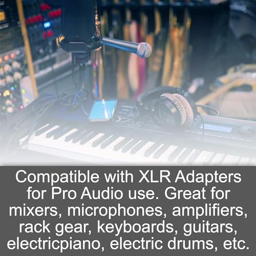HQRP 2-Pack 3-Pin XLR Female to 1/4" / 6.35 mm Male TRS Angle Adapter with 4 Adjustable Angle Positions Right Left and 90 Degree Compatible with Mixers, Microphones, amplifiers, EQ, Rack Gear, etc - style: XLR Female to 1/4" TRS