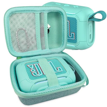 Silicone Cover and Hard Carrying Case for JBL Go 5 Bluetooth Speaker | Protective Cases for Go 5 Speaker Accessories, Scratch-Resistant and Drop-Proof Cover (Teal) - color: Teal
