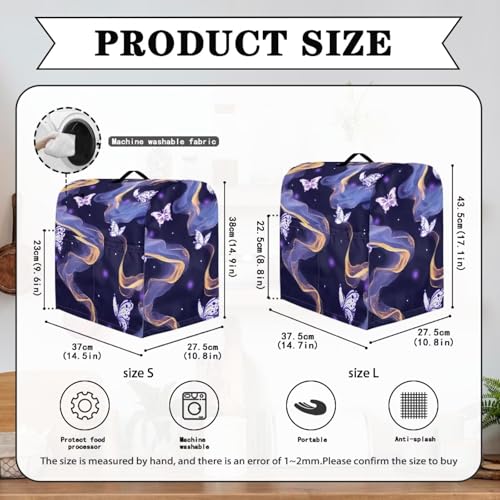 Stand Mixer Cover, Stand Blender Cover Mixer Dust-Proof Cover for Most Standard Stand Mixer Coffee Maker Anti Water Cover Blender Cover Butterfly - color: Butterfly, size: S