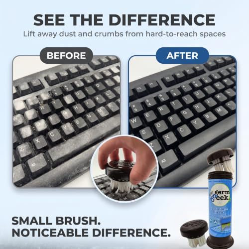 Germ Geek Keyboard & Electronics Cleaner | Reusable Brush + Solution - size: 1