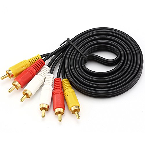 LEAGY 4 Way 4 in 1 Out Audio Video AV RCA Switch Game Selector Box Splitter