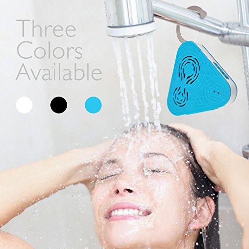 Pyle Portable Wireless Waterproof Shower Speaker - Outdoor Bluetooth Compatible Rechargeable Battery Powered Loud Sound Speaker System w/ AUX - USB Charger - Mp3 Android iPod iPhone PSRB8BL (Blue) - color: Blue