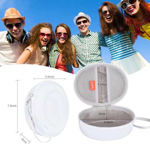 EVA Hard Case for Beats Solo3/Solo2/ Solo 4 Wireless On-Ear Headphones,Premium Travel Protective Carrying Storage Bag(White) - color: White