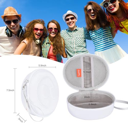 EVA Hard Case for Beats Solo3/Solo2/ Solo 4 Wireless On-Ear Headphones,Premium Travel Protective Carrying Storage Bag(White) - color: White