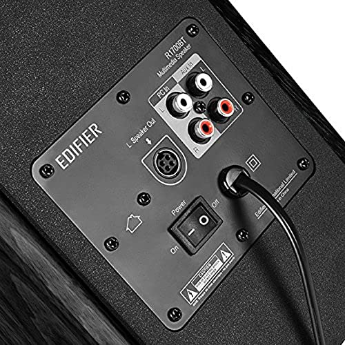 Edifier R1700BT Bluetooth Bookshelf Speaker - Active Near-Field Studio Monitors - Powered Speakers 2.0 Setup Wooden Enclosure 66w RMS (Black) - color: Black