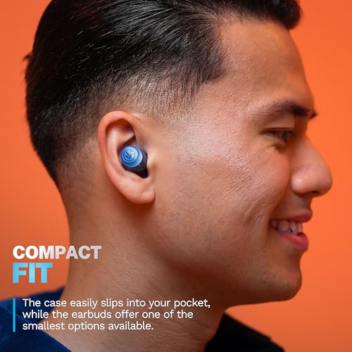 JLab Go Air Pop+ True Wireless Earbuds, in Ear Headphones, Bluetooth Earphones, 35H Playtime Ear Buds, Bluetooth Earbuds with Microphone, USB-C Charging Case, Dual Connect, EQ3 Sound, Navy Blue | Bluetooth Earbuds, In Ear Wireless with Microphone, Chargin