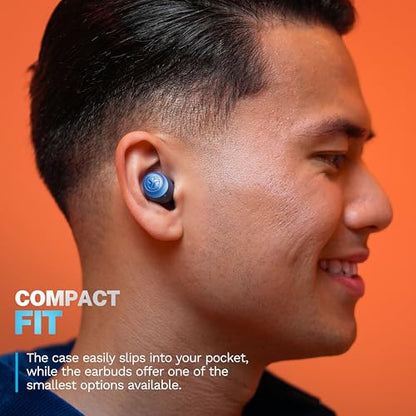 JLab Go Air Pop+ True Wireless Earbuds, in Ear Headphones, Bluetooth Earphones, 35H Playtime Ear Buds, Bluetooth Earbuds with Microphone, USB-C Charging Case, Dual Connect, EQ3 Sound, Navy Blue | Bluetooth Earbuds, In Ear Wireless with Microphone, Chargin