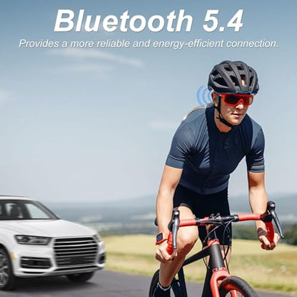 Bone Conduction Headphones - Bluetooth 5.4 & 32GB Memory MP3 Player IP68 Waterproof Headphones for Swimming, Bone Conduction with Mic Open Ear Running Headphone for Swimming, Running, Cycling (Black) - color: Black