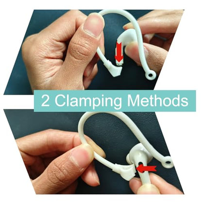 Adjustable Ear Hooks Compatible with AirPods 4, 3, 1, 2 and Pro & All in-Ear Headphones with Stems - 2 Pairs Secure & Comfortable Prevent Falls Ear Holders for Headphones - Easy to Install (Black) - color: Black