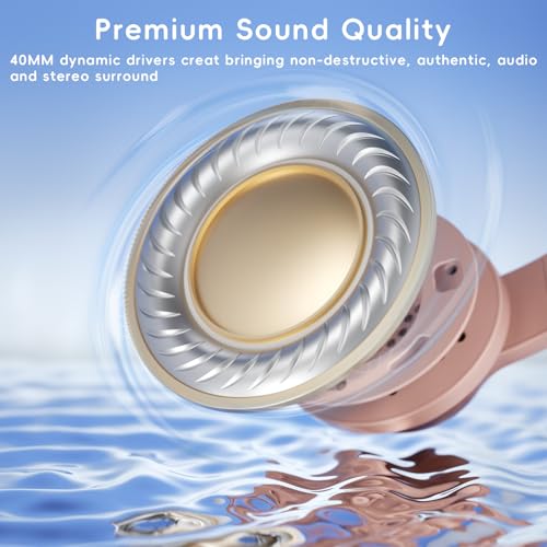 Candy Bila Wired Kids Headphones for School, Over-Ear for Boys Girls | Volume Limiter 85/94dB, HD Stereo Sound, Microphone and Wired Control,Foldable Design, Gradient Brown - color: Gradient Brown