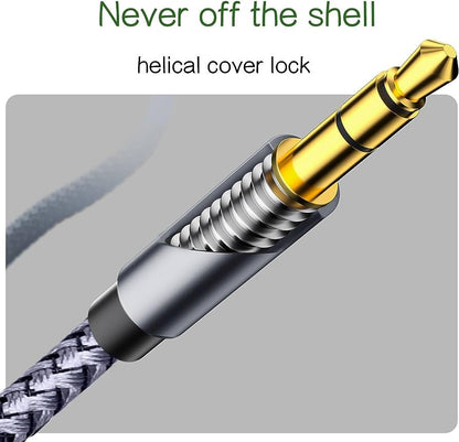 3.5mm to 2RCA Cable 6 Feet, Braided 2RCA to 3.5mm AUX to 2-Male 2RCA Audio Auxiliary Stereo Y Splitter Cable 1/8 to 2RCA Stereo Cable Audiophiles Headphone 2RCA Cable [Double-Shielded]