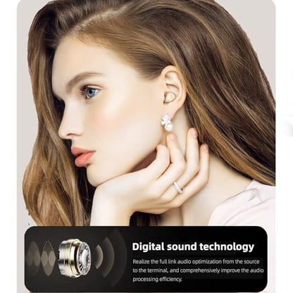 Xmenha Invisible Small Mini Earbuds Sleep Wireless Bluetooth for Small Ears Tiny Discreet Low Profile Hidden Earbuds for Work Sleep Ear Buds Invisible Headphones Blue - color: Blue