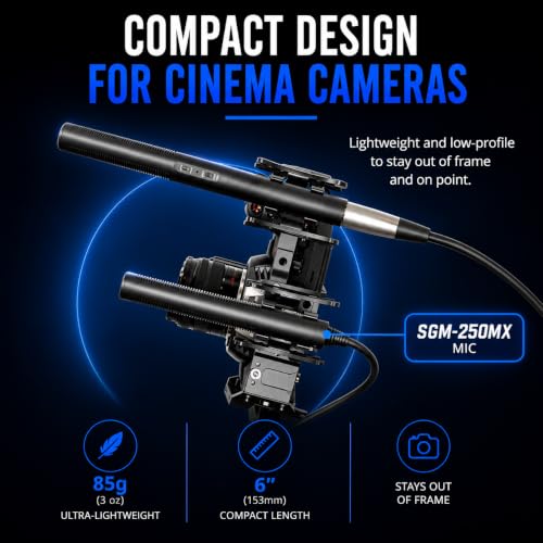 Azden SGM-250MX Professional Compact Cine Shotgun Microphone with Mini XLR Output - color: Microphone