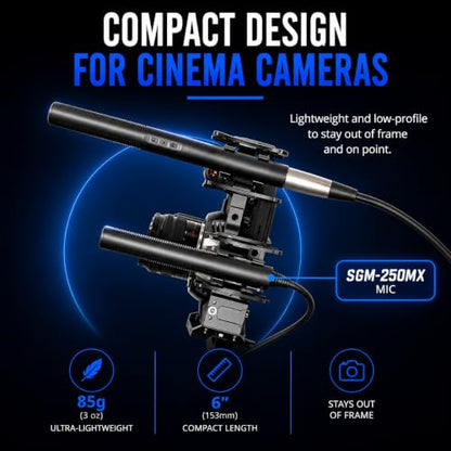 Azden SGM-250MX Professional Compact Cine Shotgun Microphone with Mini XLR Output - color: Microphone