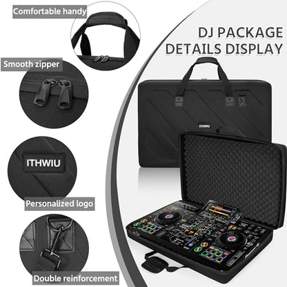 Lightweight Molded EVA Storage Case Fits for Pioneer DDJ RX2 RX3, 29.5 X 19.3 X 5.5 Inch Black - size: DDJ-RX2/RX3