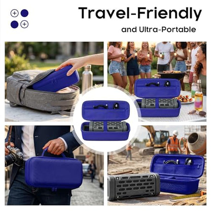 Hard Travel Case Compatible with Turtlebox Ranger Loud Outdoor Portable Bluetooth 5.4 Speaker, Hard Carrying Case with Handle, Shockproof Protective Speaker Storage Bag (Only Case) (blue) - color: blue