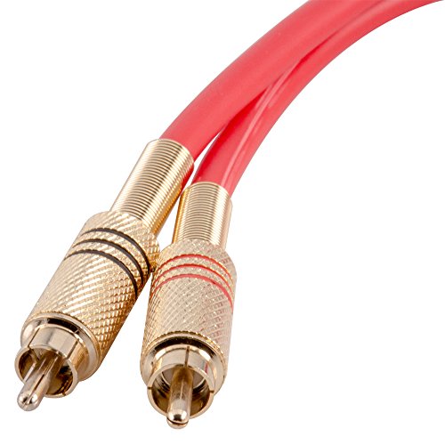 Seismic Audio SAPRCA3-RD Premium Red 3 Foot Dual RCA Male to Dual RCA Male Audio Patch Cable - color: Red, size: 3 Foot