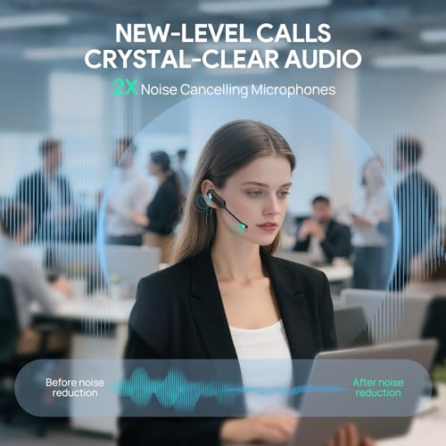 Yealink WH63 E2 Wireless DECT Headset, Single Ear Office Headset for Work | Teams Certified,Convertible 3 Wearing Styles,Connects to Desk Phone & Computer, Noise Canceling Mic, 607Ft Wireless Range - color: Teams