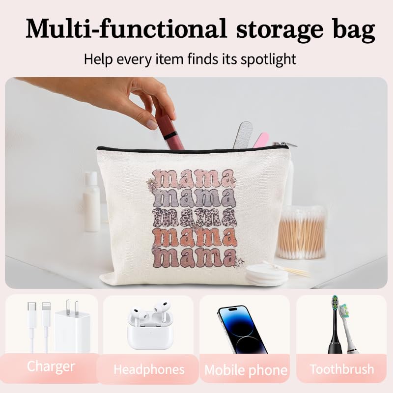 Gifts for Mom Makeup Bag Mothers Day Gifts Pouch Holiday Birthday Gift Bag for Mom Wedding Day Gift Mama Toiletry Cosmetic Bags Thank You Appreciation Mother Present Ideas Mama Travel Zipper Pouch - color: Mother Accessories Pouch