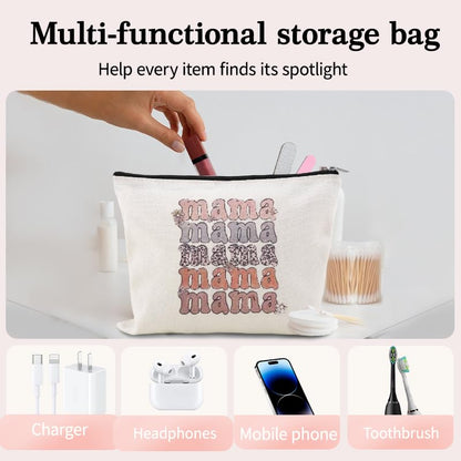 Gifts for Mom Makeup Bag Mothers Day Gifts Pouch Holiday Birthday Gift Bag for Mom Wedding Day Gift Mama Toiletry Cosmetic Bags Thank You Appreciation Mother Present Ideas Mama Travel Zipper Pouch - color: Mother Accessories Pouch