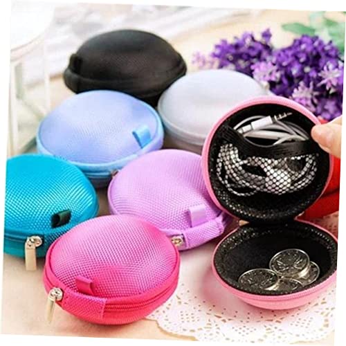 Waterproof Earphone Storage Box Portable Protective Case for Headphones and Data Cables Travel Organizer for Electronics (Black)