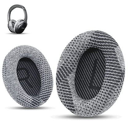 Professional Bose Headphones Replacement Ear Pads, Fits Bose QuietComfort 35 ii/QC35/QC25/QC2/QC15/Ae2/Ae2i/Ae2w/SoundTrue & SoundLink(Over-Ear) by Krone Kalpasmos– Black Scrims - color: Black