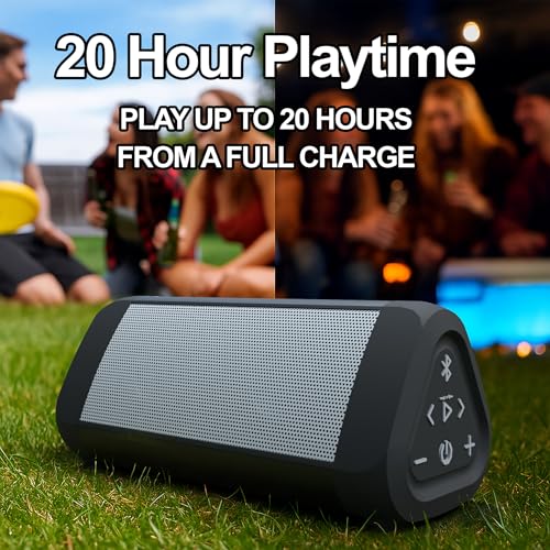 OontZ Angle 3 Ultra Gen 4 Bluetooth Speaker, 14W, 20Hr Playtime, IPX7 White | 14W Bluetooth speaker with fuller bass, 100-ft range, IPX7 waterproof and stereo pairing. - color: Black w/ White Grille