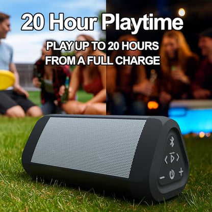 OontZ Angle 3 Ultra Gen 4 Bluetooth Speaker, 14W, 20Hr Playtime, IPX7 White | 14W Bluetooth speaker with fuller bass, 100-ft range, IPX7 waterproof and stereo pairing. - color: Black w/ White Grille