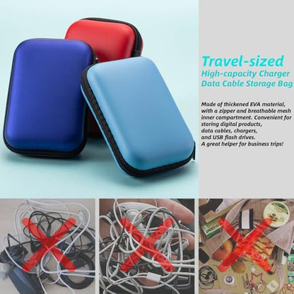 Hard Drive Portable Carrying Case, 5.5 x 4 x 1.4 in Digital Accessories Cable Earphone Storage Organizer USB Flash Drive