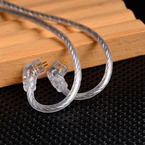 FAAEAL Earphone Cable with 2Pin QDC/S/C Pin,6N-OCC Silver Plated Litz HiFi Replacement Cable,3.5mm Upgrade Wire for KZ Castor D-FI ZSN PRO PR3 Krila ZVX TANGZU WANER TRN Conch Headphone (QDC 3.5mm)