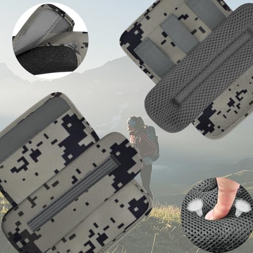 2-Pack Shoulder Pad Ultra-Thick Tactical Vest Cushion for Laptop Bags, Messenger Bags, Briefcase Bags, Luggage Bags, Tool Bags, Travel Bags and Most Bags, Camouflage Gray - color: Camouflage gray