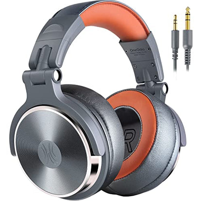 OneOdio Hi-Res Over Ear Headphones for Studio Monitoring and Mixing, Sound Isolation, Protein Leather Earcups, 50mm Driver Unit, Wired Headphones for AMP Guitar Keyboard, Pro-50, Metallic Blue - color: Metallic Blue