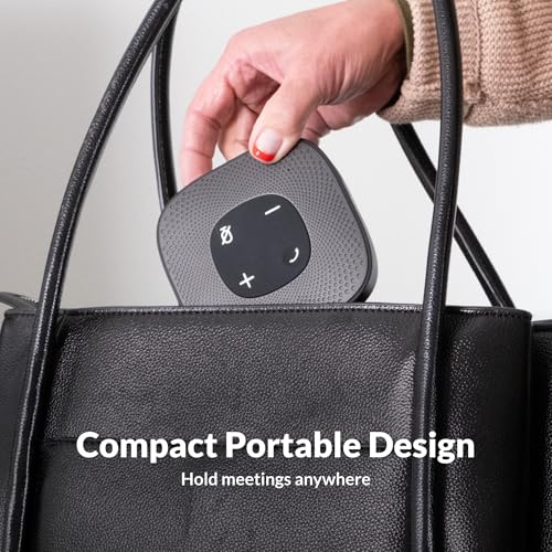 Cyber Acoustics Conference Speakerphone (SP-2000) - USB and Bluetooth, Advanced DSP with 360 Degree Noise Cancelling Microphone with 3m Range, 66 Ft BT Wireless Range - style: USB & BT Speakerphone