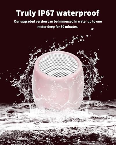 comiso Small Speaker, IPX7 Waterproof Bluetooth Speaker with Robust Bass - color: Pink
