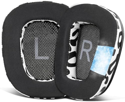 SOULWIT Cooling Gel Ear Pads Cushions Replacement for Logitech G35 G930 G933 G935 G633 G635 G533 G430 G431 G432 G433 Gaming Headset, Earpads for G332 G230 G231 G233 Headphones - Snow Leopard - color: Snow Leopard