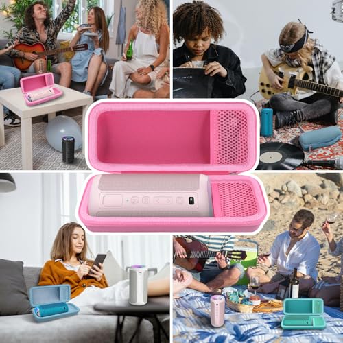Khanka Hard Travel Case for Ortizan Portable Bluetooth Speaker, IPX7 Waterproof Wireless Speaker, Case Only (Pink) - color: Pink
