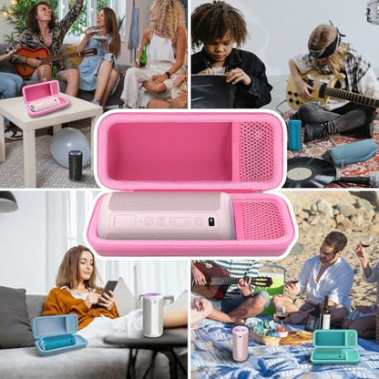 Khanka Hard Travel Case for Ortizan Portable Bluetooth Speaker, IPX7 Waterproof Wireless Speaker, Case Only (Pink) - color: Pink