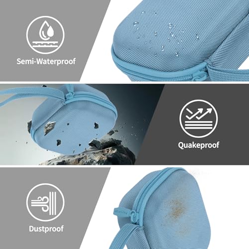 Storage Case Compatible with Bose SoundLink Micro 2nd Gen Speaker | Lightweight Carry, Secure Storage, Convenient Zipper, Soft Interior,Light Blue Case - color: Light Blue