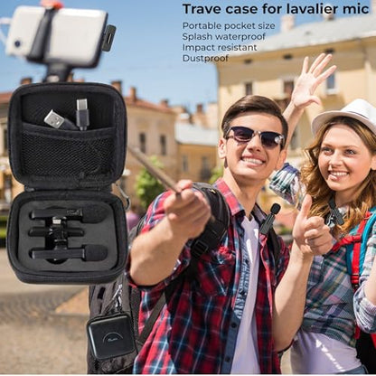 Wireless Lavalier Microphones Case for MAYBESTA,PQRQP,JUDKIOM,Leettus,Bulatry,AIKELA,EJCC,NPTCL,Caiord,MAXTOP, BOYA Wireless Lavalier Microphones