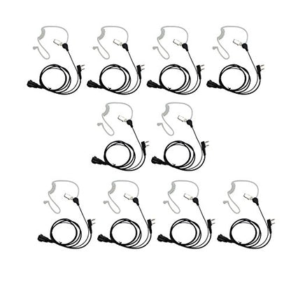 Walkie Talkie Earpiece with PTT Mic Compatible with Kenwood PUXING Baofeng UV5R 666s 888S Retevis H-777 2 Way Radio Walkie Talkies (10Pack)